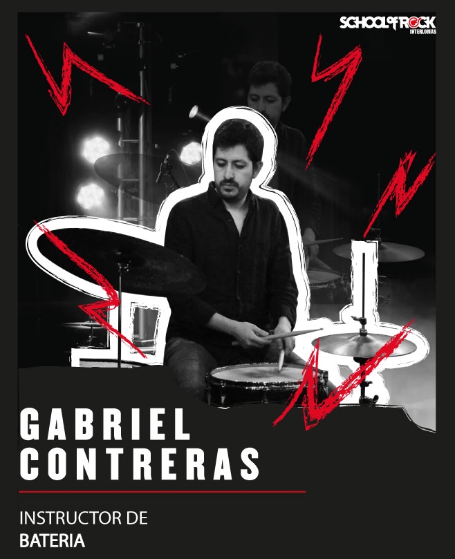Instructor de Batería Gabriel Contreras