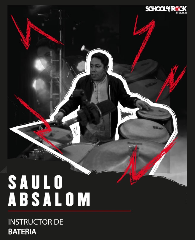 Instructor de Batería Saulo Absalom Estrada