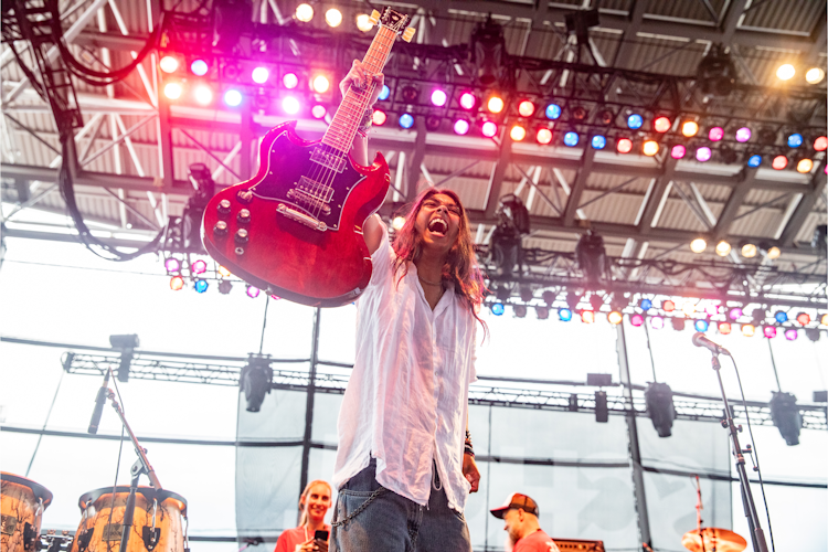 School of Rock Students Performing on Stage